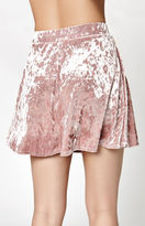 Thumbnail for your product : La Hearts Crushed Velvet Skater Skirt