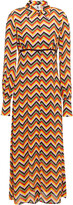 Thumbnail for your product : M Missoni Gathered Printed Crepe Midi Shirt Dress