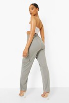 Thumbnail for your product : boohoo Tricot Pocket Straight Leg Joggers