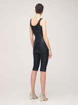 Thumbnail for your product : Thierry Mugler Embossed shiny jersey biker pants