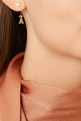 Delfina Delettrez Abc 18-karat Gold, Pearl And Enamel Earring