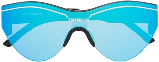 Balenciaga Eyewear Mirrored Oversized Sunglasses