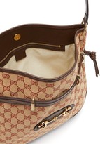 Thumbnail for your product : Gucci 1955 Horsebit Gg-jacquard Shoulder Bag - Beige Multi