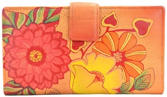 Anuschka Hand-Painted Leather Two-Fold Organizer Wallet