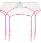 Thumbnail for your product : Mimi Holliday Mesh And Silk-Blend Suspender Belt