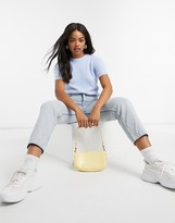 asos light blue fuzzy sweater