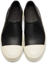 Thumbnail for your product : Rick Owens Black and Off-White Boat Slip-On Sneakers