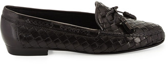 Sesto Meucci Nicole Woven Leather Loafer, Black