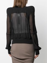 Thumbnail for your product : Rick Owens Sheer Sleeve Bomber Jacket