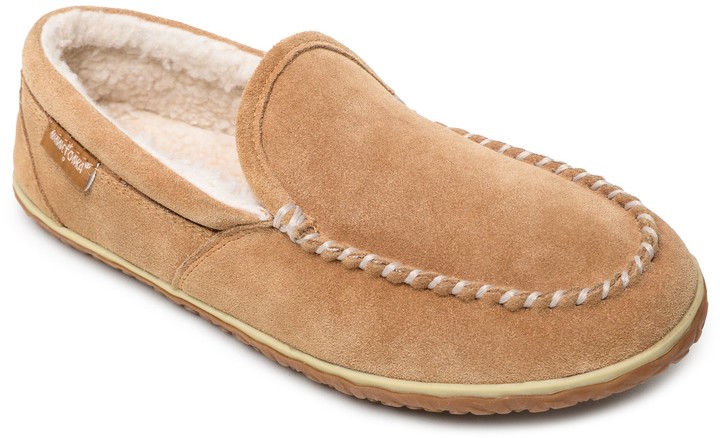 mens suede moccasin slippers