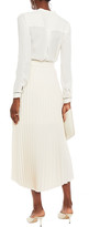 Thumbnail for your product : Elie Tahari Pleated Embroidered Silk Shirt