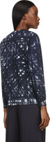 Thumbnail for your product : Carven Navy Brush-Stroke Embroidered Sweater