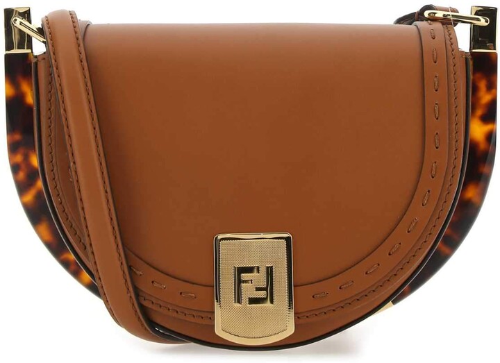 fendi brown shoulder bolsa