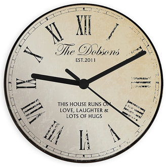 Personalised Rustic Glass Clock