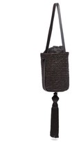 Thumbnail for your product : Eliurpi - Borla Tasselled Straw Bucket Bag - Black