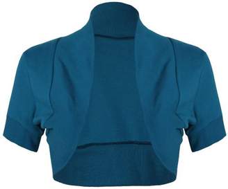 Purple Hanger Women's Short Sleeve Bolero Shrug Crop Cardigan 4-6