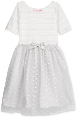 Good Lad Striped Dot-Print Dress, Little Girls (2-6X)