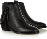Thumbnail for your product : Valentino Fringed textured-leather ankle boots
