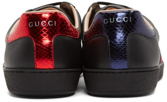 Gucci Black Ace Embroidered Bee Sneakers
