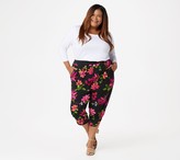 Thumbnail for your product : Susan Graver Regular Liquid Knit Crop Pants with Ruching Detail