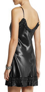 Thumbnail for your product : Alexander McQueen Ruffle-trimmed satin mini dress