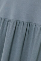 Thumbnail for your product : Ninety Percent + Net Sustain Gathered Organic Cotton-jersey Maxi Dress - Gray