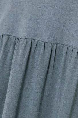 Ninety Percent + Net Sustain Gathered Organic Cotton-jersey Maxi Dress - Gray