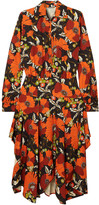 Thumbnail for your product : Dodo Bar Or Natasha Asymmetric Floral-print Jersey Midi Dress