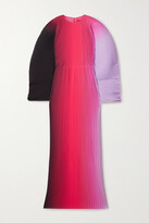 Thumbnail for your product : SOLACE London Mirabelle Ombré Plissé-chiffon Maxi Dress