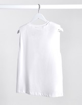 Thumbnail for your product : AllSaints Coni tank top with shoulder pads in white