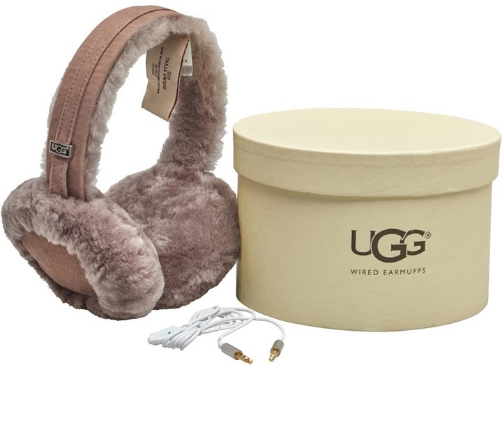 UGG Womens Classic Wired Sheepskin Earmuffs Stormy Grey - ShopStyle Hats