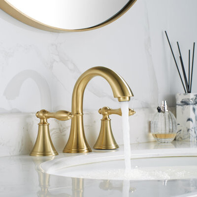 ADM Bathroom AF-007-GD Widespread Bathroom Faucet