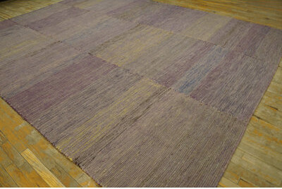 Rugs On Net One-of-a-Kind Hand-Knotted 9' x 12' Wool Area Rug in Purple/Gray