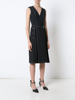Thumbnail for your product : Derek Lam V-Neck Belted Dress With Slit