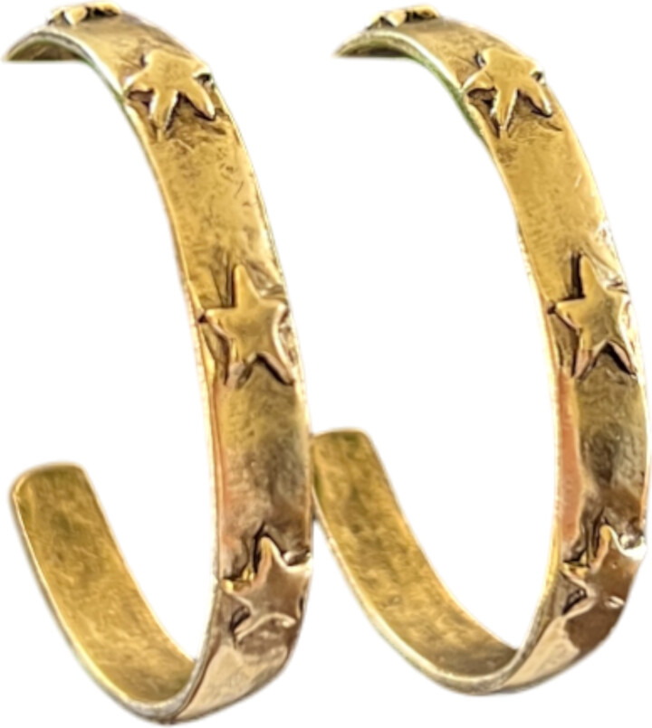 Sccollection Gold Levi Star Studded Hoops