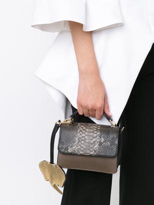 Christian Siriano snakeskin detail crossbody bag - women - PVC - One Size