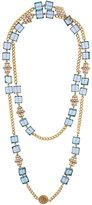 Chanel Vintage collier plaqué or 24ct à perles contrastantes