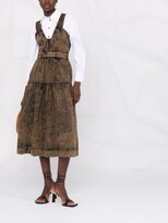 Thumbnail for your product : Ulla Johnson Faded-Effect Denim Pinafore Dress