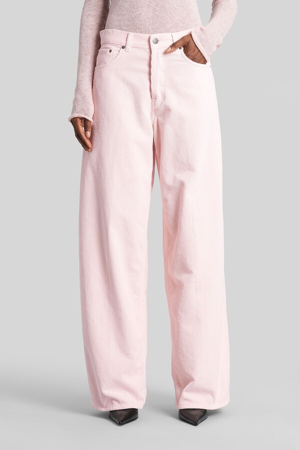 Bethany Velvet Pants In Rose-pink Cotton
