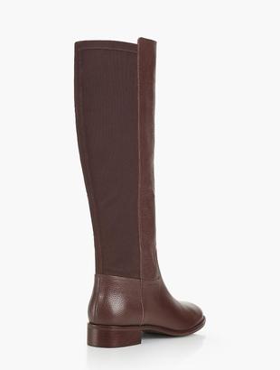 Talbots Tish Pebbled Leather & Stretch Riding Boots