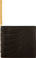 Thumbnail for your product : Alexander McQueen Black Rib Cage Bifold Wallet