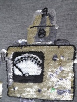 Thumbnail for your product : Markus Lupfer Soft Merino Sequin Robot Sweater