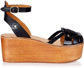 Isabel Marant Zelie wooden flatform sandals