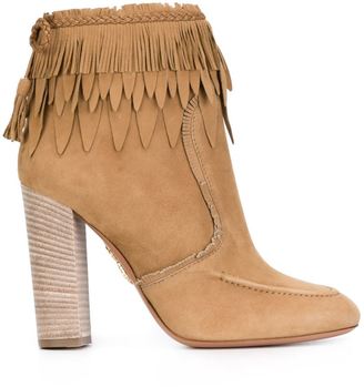 Aquazzura 'Tiger Lily' fringed ankle boots