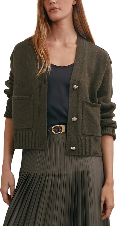 Reiss Maya Wool Button Detail Cardigan