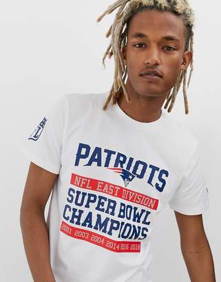 New Era NFL New England Patriots large graphic t-shirt in white
