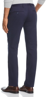BOSS Solid Washed Cotton Regular Fit Dress Pants