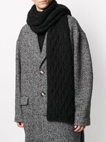 Thumbnail for your product : Saint Laurent Diamond Cable-Knit Scarf
