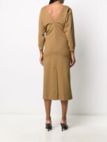 Thumbnail for your product : Givenchy V-back draped midi dress