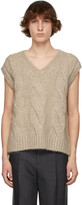 Thumbnail for your product : we11done Beige Cable Knit Vest